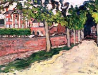 Boulevard with a Pink Wall