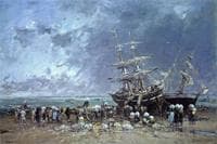 Unloading a Newfoundland Fishing Boat