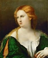 Portrait of a Young Woman in a Green Dress