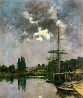 The Effect of Moonlight at Saint-Valery-Sur-Somme