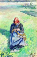 Peasant Woman Knitting