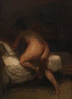Nude Crawling into Bed