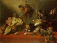A Still Life of Fruit and Birds