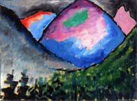 Colored Mountain in the Valley near Oberstdorf