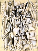 Figures Descending a Staircase