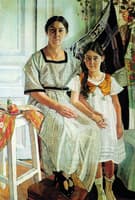 Portrait of Lidia Rybakova with Her Daughter Olga
