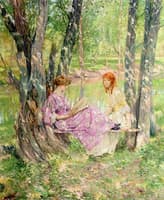 Two Women in Garden