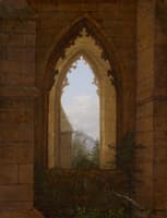 Gothic Windows in the Ruins of the Monastery at Oybin