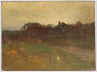 Sunset with Farmhouse