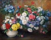 Three Vases of Flowers