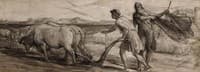 Ploughing: Study for 'The Mantle of Elijah'