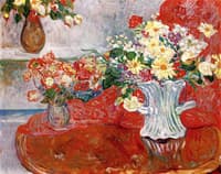A Table with Bouquets