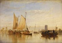 Passage Boats Becalmed on the Maas at Dort