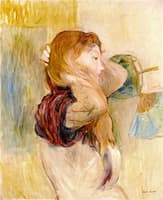 Young Woman Putting-up Her Hair