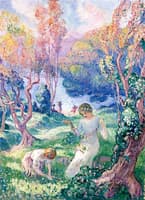 Girl with a Necklace of Flowers