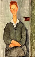 Young Red Haired Man Sitting