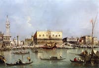 Venice, the Bacino de San Marco with the Piazzetta and the Doge's Palace