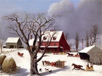 Sleighs Arriving at the Inn