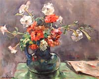 Still Life with Zinnias and Petunias