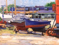 Sailboats in Drydock
