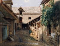 Courtyard in France