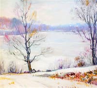 Winter Landscape Millis, Mass 1915