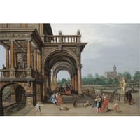 Capriccio with Elegant Figures