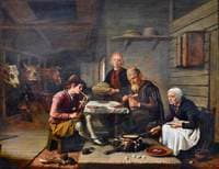 Peasant's Meal in the Stable