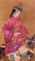 Sketch of Mongolian Horseman (one of a pair)