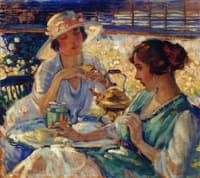 Two Women having Tea