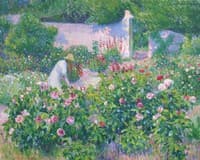 Woman Tending a Garden