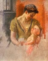 Mother and Child Smiling at Each Other