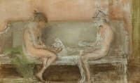 Flesh Colour and Silver: The Card Players