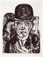 Self-Portrait with Stiff Hat