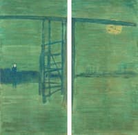 Blue and Silver: Screen, with Old Battersea Bridge
