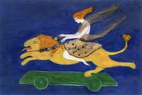 Costume Design (Woman on Lion) for Artist's Ballet Orphée of the Quat-Z-Arts