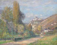 Landscape with Ruins on Hill
