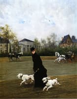 Elegant Lady in the Bois de Boulogne, Paris
