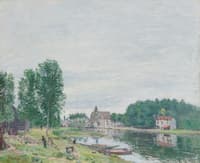The Matrat Boatyard, Moret-sur-Loing, Rainy Weather