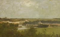 Village along a River