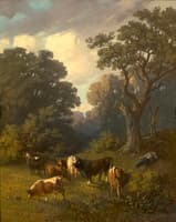 Vaches paissant dans la Clairière