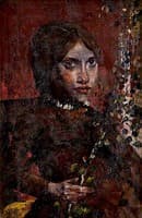 Half-Length Figure of a Seated Girl with Flowers
