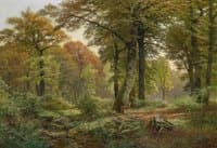 Forest Clearing with Deer