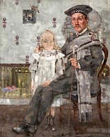 Shepherd Seated with a Small Girl