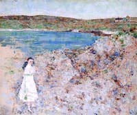 Whalsay Bay, with a Girl in White