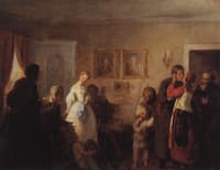 Congratulating the Newlyweds at the Landowner's House (study)