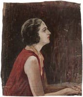 Portrait of a Lady in a Red Dress