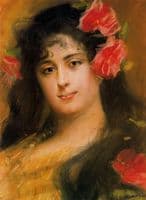 Woman with Roses