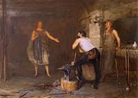 Scene in the Hal of the Wynd's Smithy