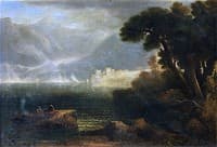 A Lake among Mountains with a Castle